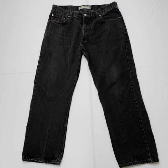 Vintage Style Levi’s 505 Black Jeans 36x29 Regular Fit Straight Y2K Lesotho - Picture 1 of 6